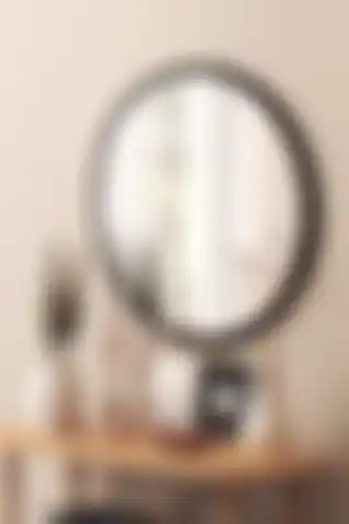 meDDex Siyah Dekoratif Yuvarlak Antre Hol Koridor Duvar Salon Mutfak Banyo Wc Ofis Aynası 60 Cm