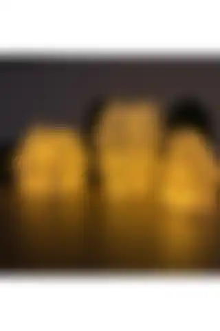 Root Made Noel Evleri 3'lü Set Yılbaşı Süsleri Yılbaşı Evleri Noel Dekor Yılbaşı Hediyesi Tealight Mumluk