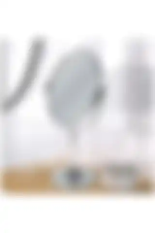 emdeco Gri Makyaj Traş Aynası Çift Taraflı Büyüteçli Büyük Boy Ayaklı Oval Ayna