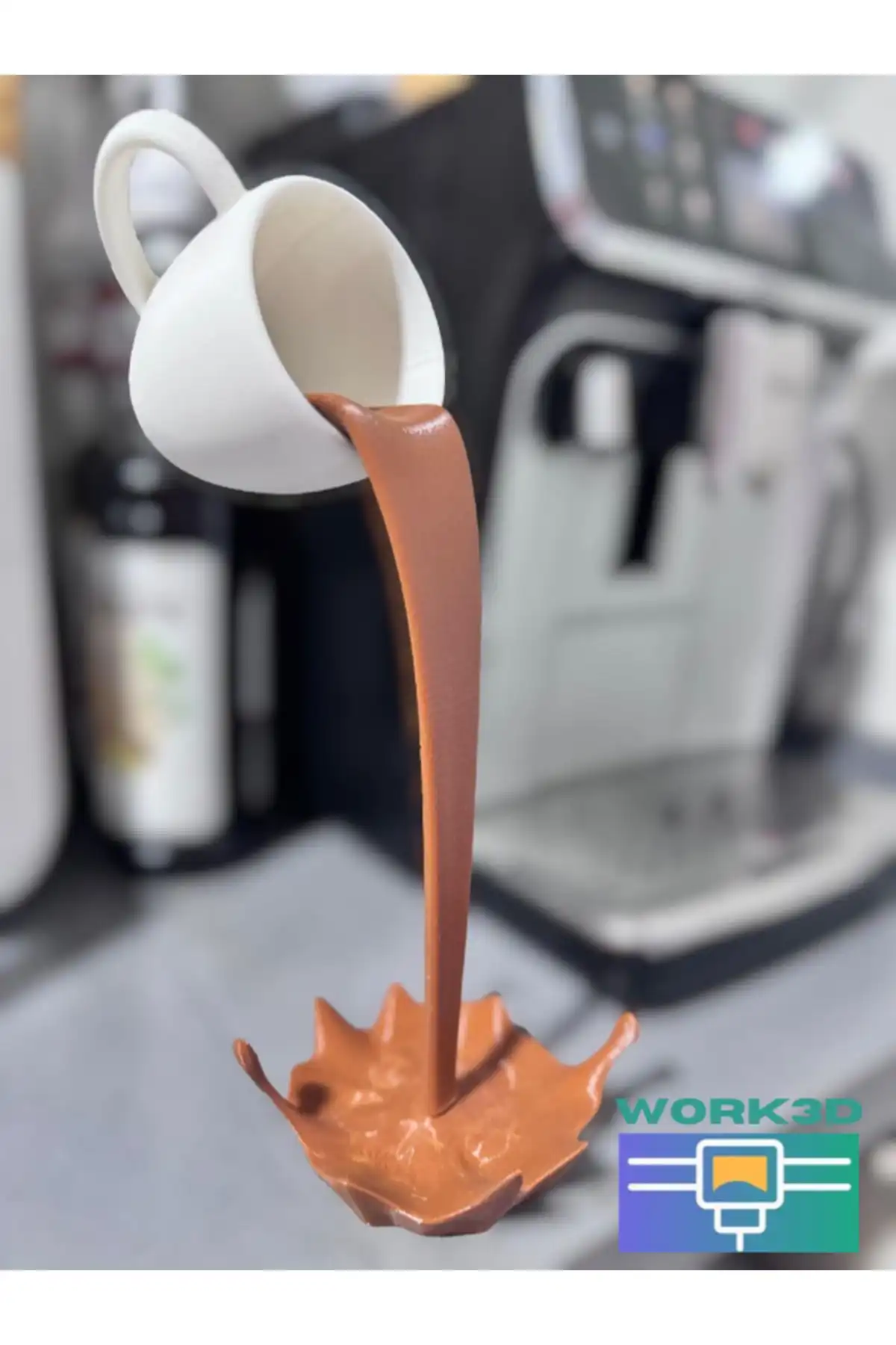 WORK3D Dökülen Kahve Figürü: Modern Tasarım ve Şık Dekorasyon