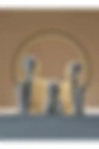 LINECRAFT Üçlü Aile Dekoratif Heykel Obje Biblo Seti ile Modern Estetik