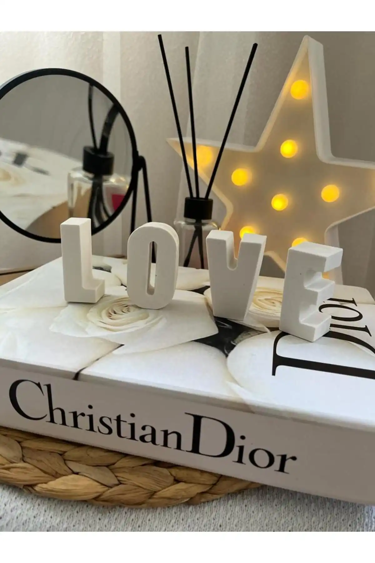 MİMİKRİ HOME Dekoratif Biblo Kokulu Love Yazısı ile Modern Dekorasyon