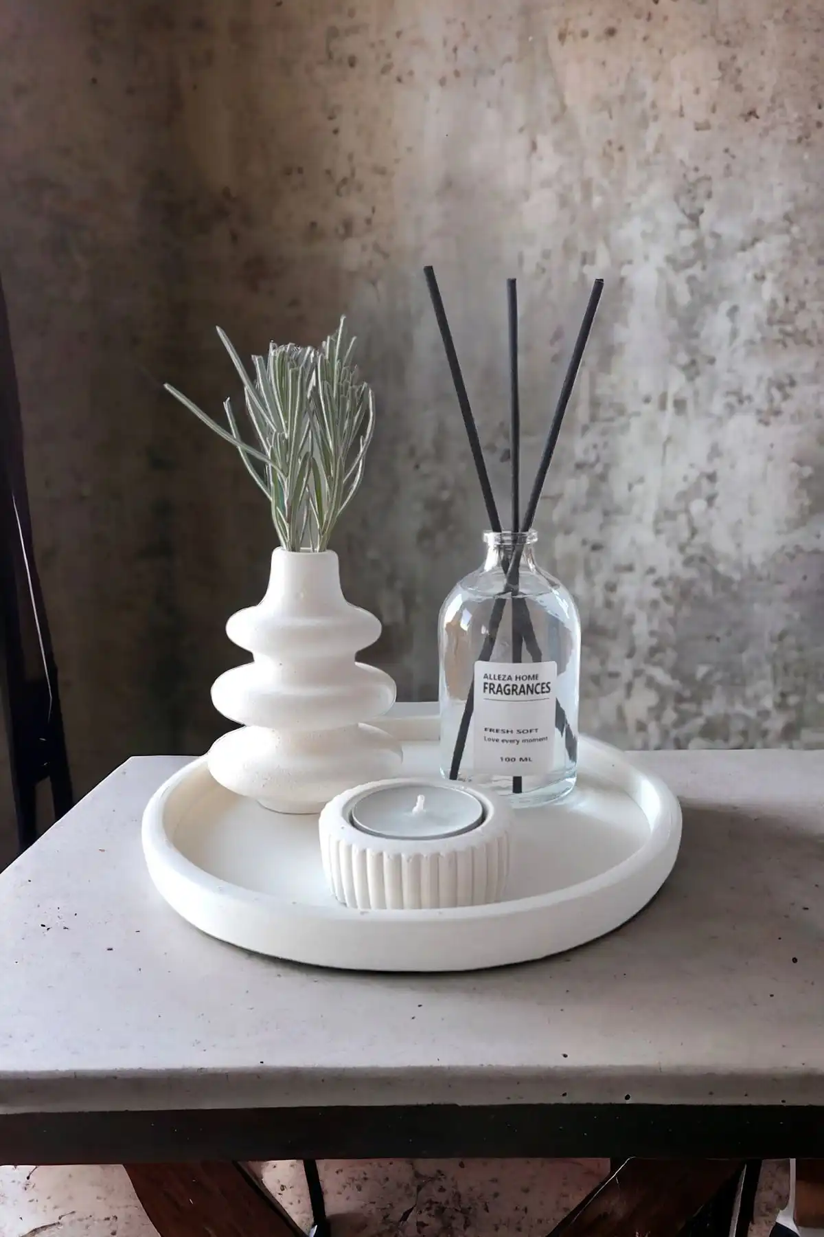 ALLEZA HOME Dekoratif Minyatür Makaron Vazo Seti ile Modern Mekanlar