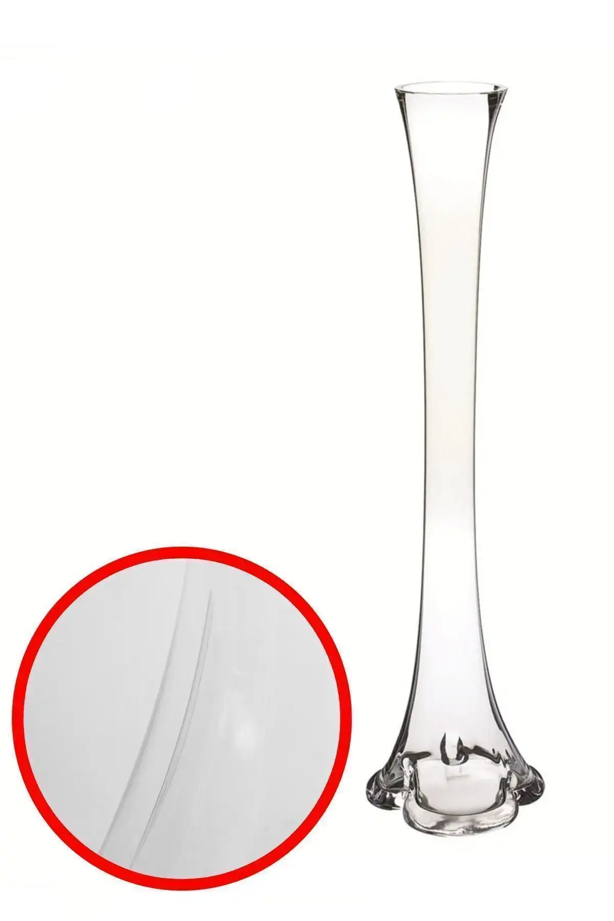 Lilac Home 40 Cm Outlet Fil Ayağı Cam Vazo ile Evde Şıklık Sağlayın
