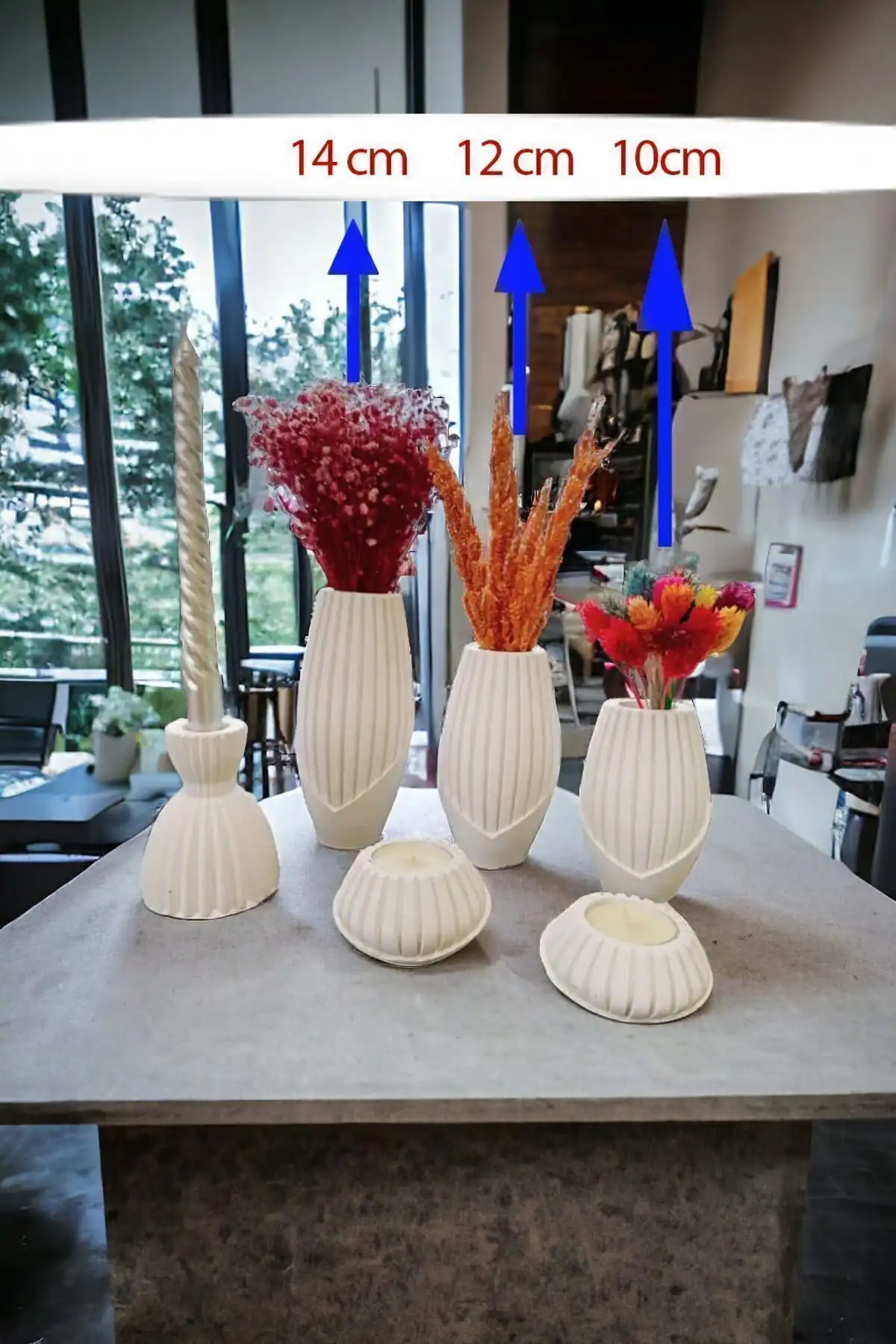RAİSE STYLE Modern 6'lı Vazo Tealight Mumluk Seti ile Şıklığı Yakalayın