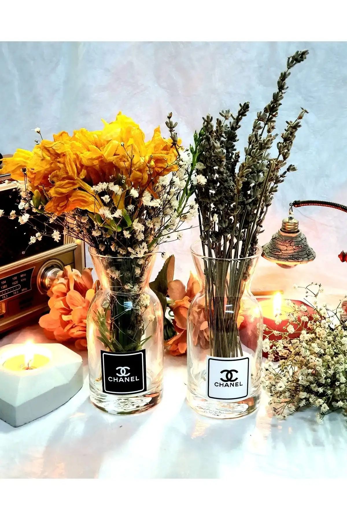 Saccura Decor Cam Vazo Chanel Seti: Şık ve Kullanışlı Dekorasyon Unsuru