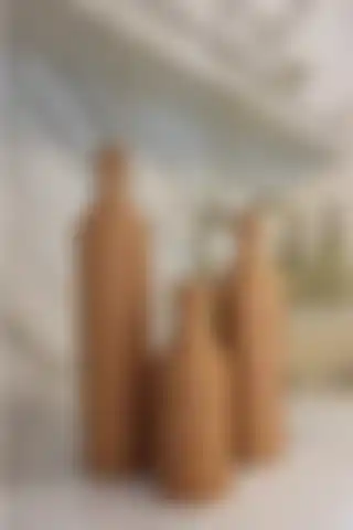 Genel Markalar Ahşap 3'lü Vazo Seti ile Evinizi Güzelleştirin