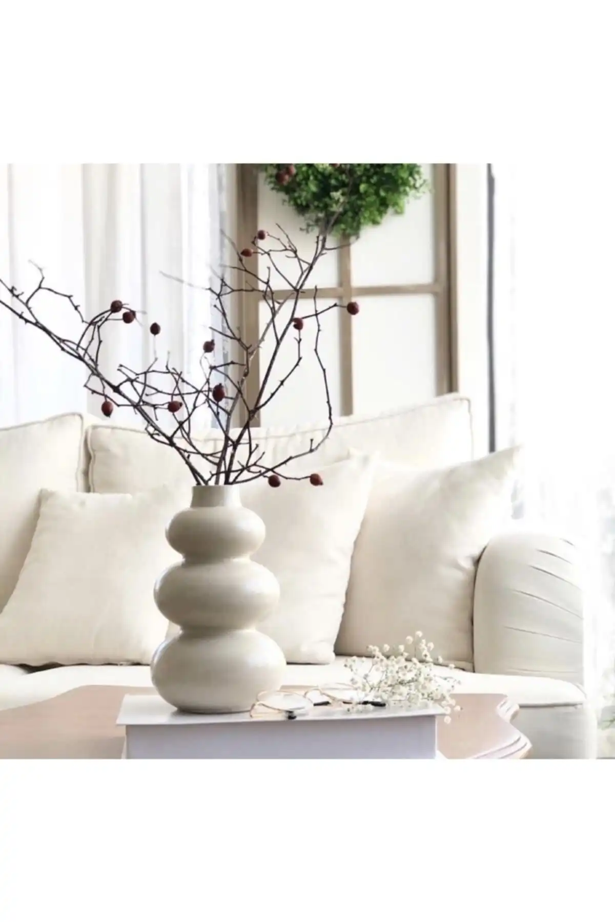 Thiramis Homeconcept Beyaz Bubble Vazo: Modern ve Şık Tasarım