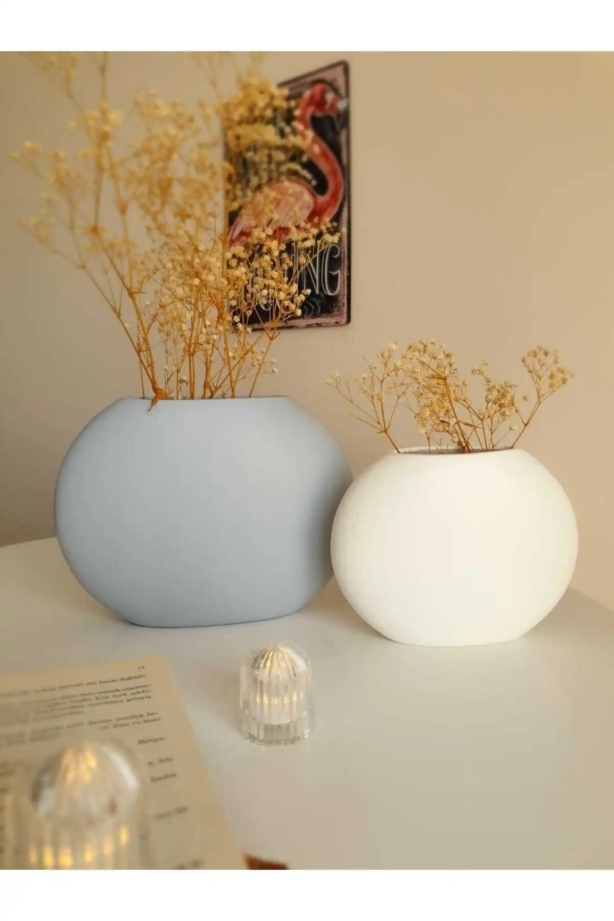 Panoramas Home Seramik Vazo İkili Set ile Minimalist Dekorasyon
